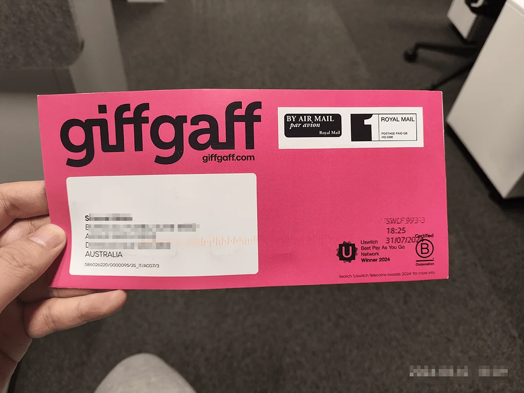 可零元购的英国Giffgaff手机卡